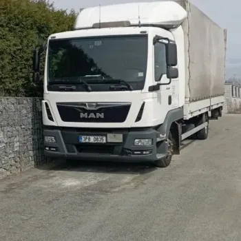 MAN TGL 8/180 valník, plachta, hydr. čelo